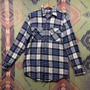 Dickies Vintage 2000s Y2K  Flannel Button Down Shirt Size Large Grunge